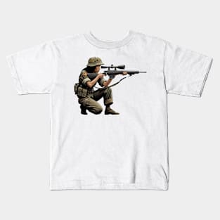 Sniper Girl Kids T-Shirt